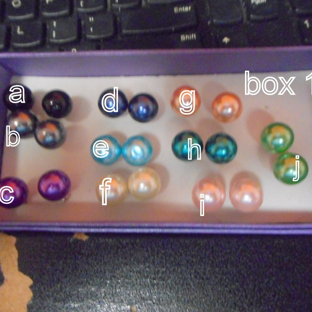 pearl earrings, faux pearls, round pearls, 3 pairs for $12